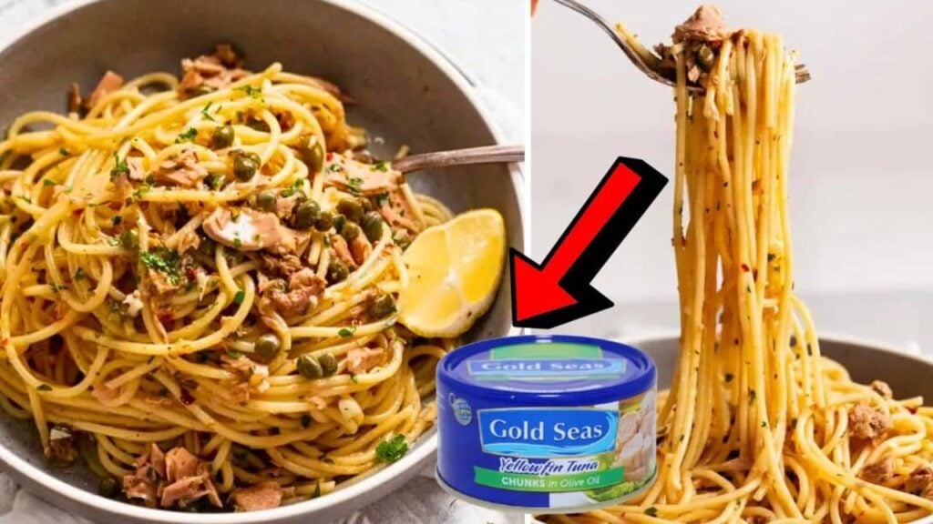Easy Tuna Pasta Using Canned Tuna, homemade and freshly served