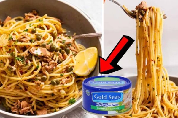 Easy Tuna Pasta Using Canned Tuna, homemade and freshly served