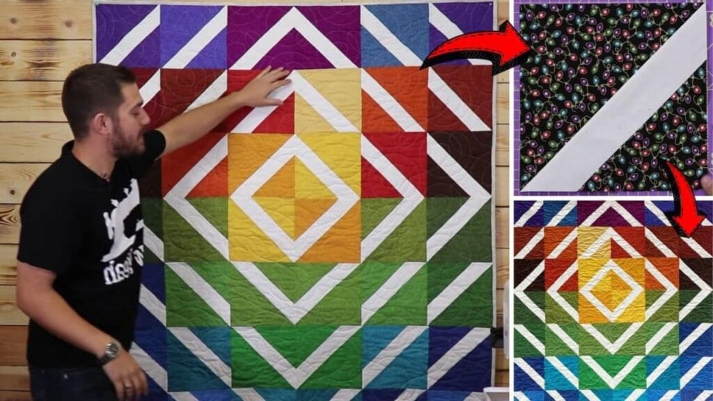 Finished Beginner-Friendly Tunnel of Light Quilt, a completed DIY project