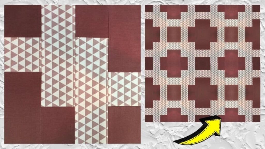 Finished Beginner-Friendly Twist Quilt Block, a completed DIY project
