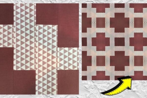 Finished Beginner-Friendly Twist Quilt Block, a completed DIY project