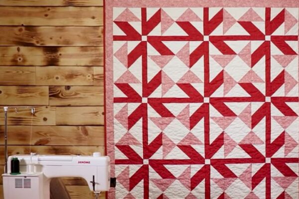 Finished Easy Twisted Ribbon Quilt, a completed DIY project