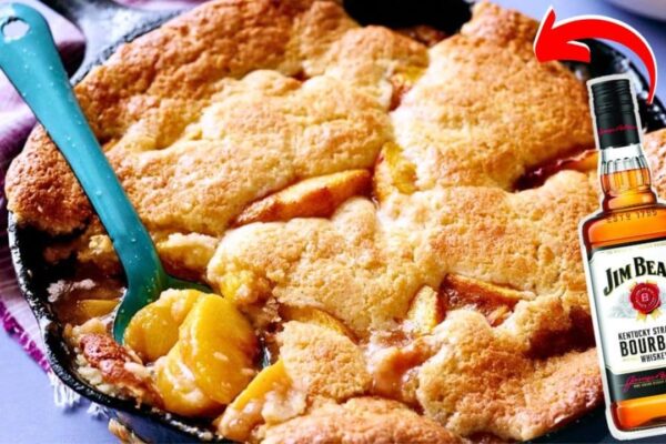 Easy-to-Make Tyler’s Bourbon Peach Cobbler, homemade and freshly served