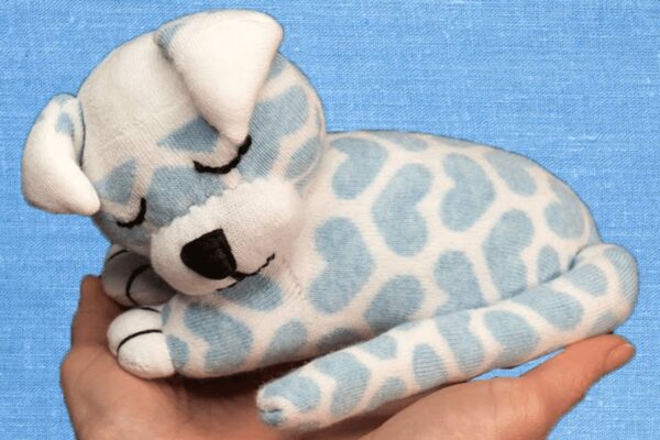 Finished a Puppy Sock Plush, a completed DIY project