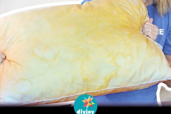 Finished How to Wash Yellow Pillows and Make Them White Again, a completed DIY project