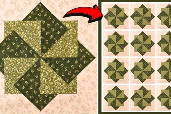 Easy Wings of Eagles Quilt Block, homemade and freshly served