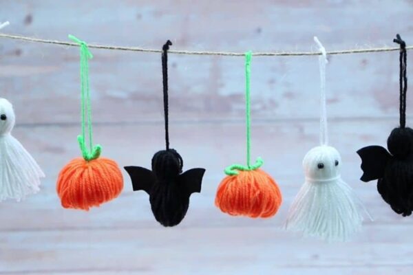 Finished Easy & Simple Yarn Halloween Décor, a completed DIY project