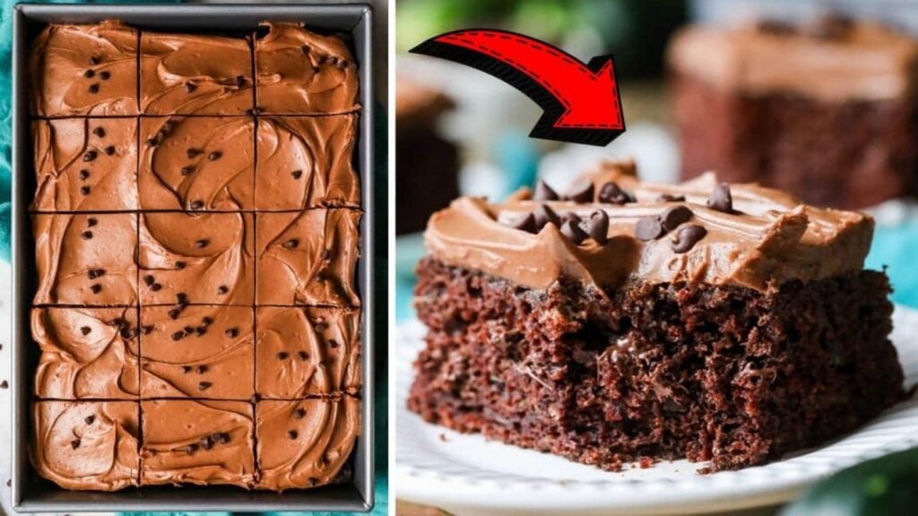 Easy-to-Make Zucchini Chocolate Cake, homemade and freshly served