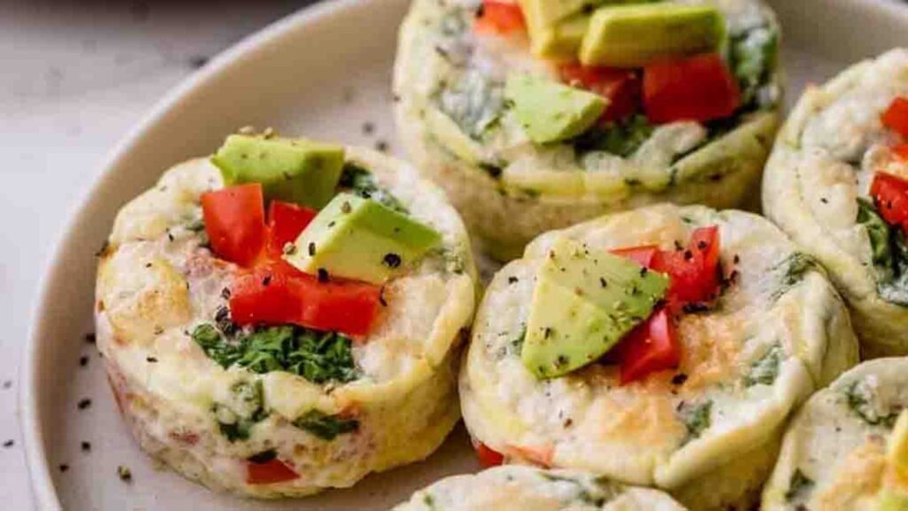 Egg White Muffins, homemade and freshly served