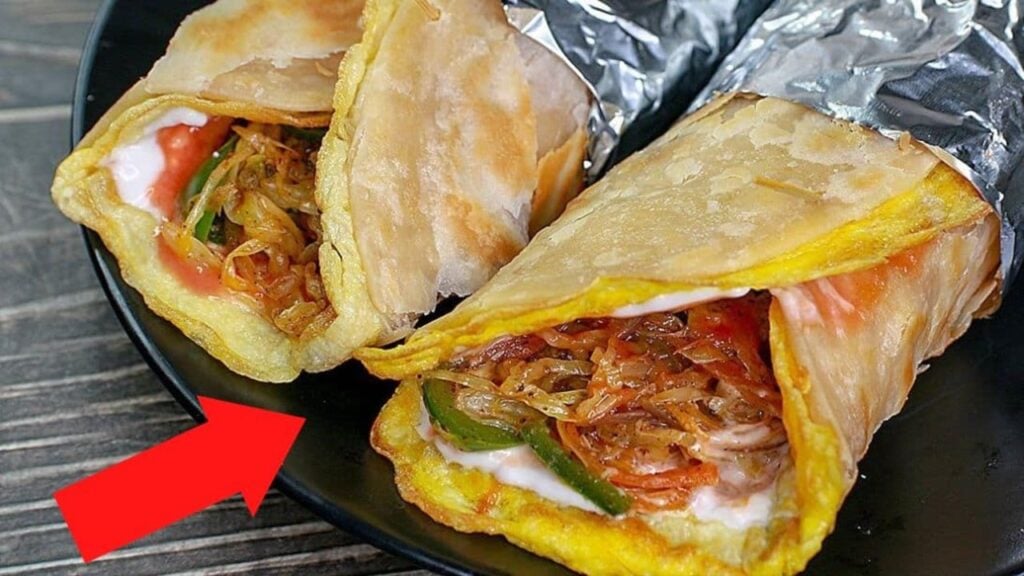 Quick and Easy Egg Wrap, homemade and freshly served