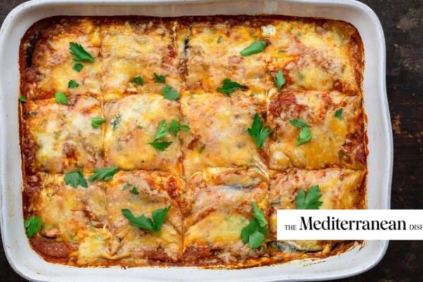 Delicious Eggplant Lasagna (Low Carb and Gluten-Free), homemade and freshly served