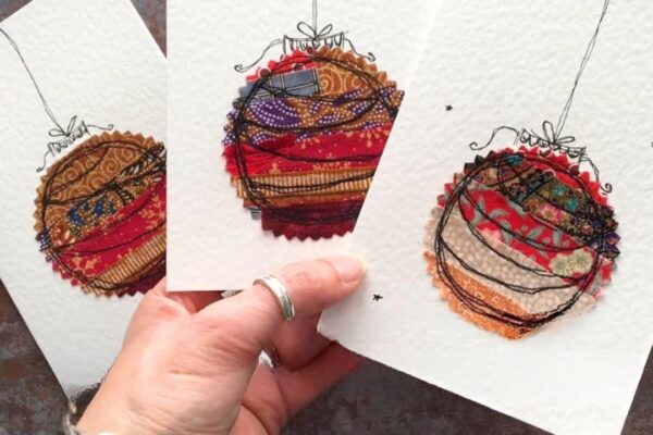 Finished Fabric Scraps Christmas Cards, a completed DIY project