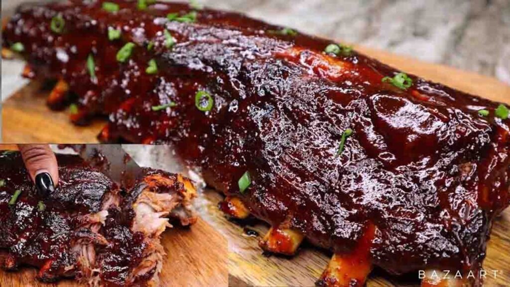 Fall Off The Bone Oven Ribs, homemade and freshly served