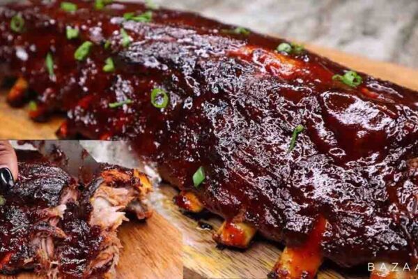 Fall Off The Bone Oven Ribs, homemade and freshly served