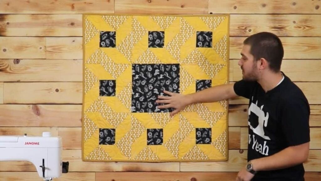 Finished Fast and Easy Baby Quilt Pattern, a completed DIY project