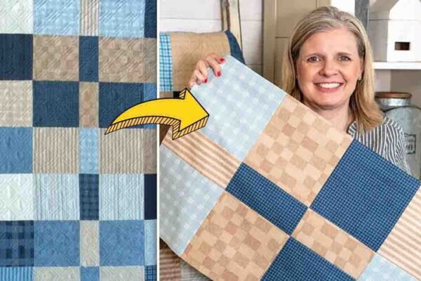 Finished Fat Eighth Flip Quilt, a completed DIY project