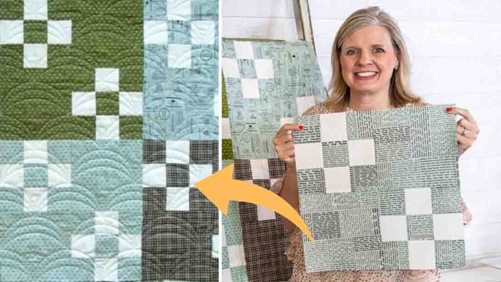 Finished Fat Quarter Four-Patch Shortcut Quilt, a completed DIY project