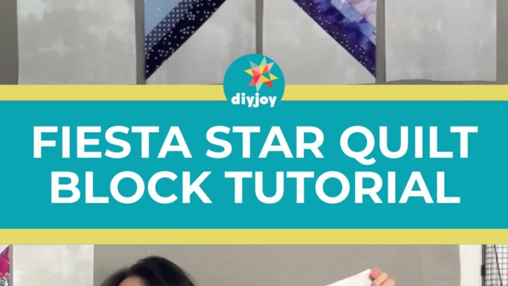 Finished Fiesta Star Quilt Block, a completed DIY project