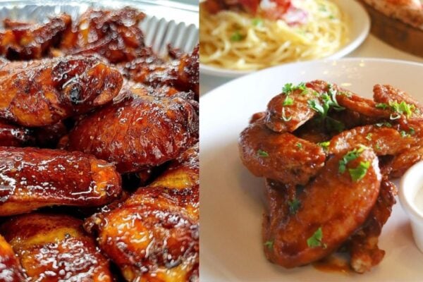 Fireball Whisky Chicken Wings, homemade and freshly served