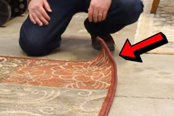Flatten Curled Rug Corners in 10 Seconds, homemade and freshly served