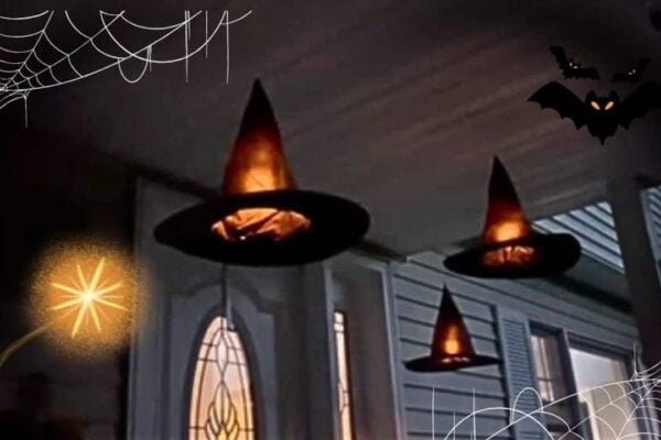 Finished Floating Witch Hats DIY, a completed DIY project
