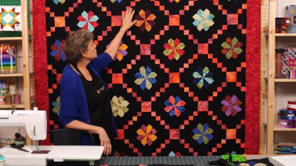 Finished Flower Chain Quilt, a completed DIY project