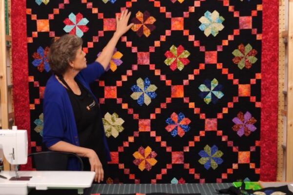 Finished Flower Chain Quilt, a completed DIY project