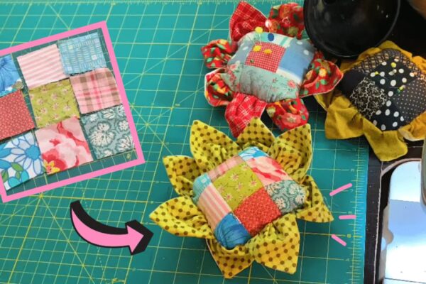 Finished Flower Pin Cushion, a completed DIY project