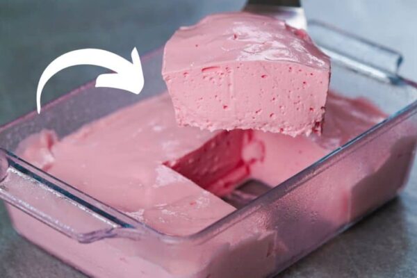 3-Ingredient Fluffy and Creamy Dessert, homemade and freshly served