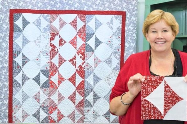 Finished Flying Geese Diamonds Quilt With Jenny Doan, a completed DIY project