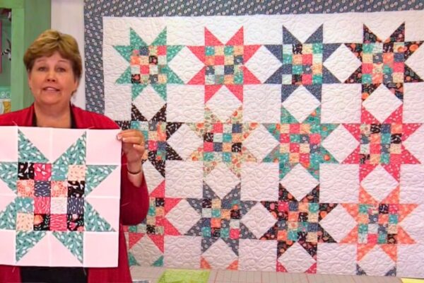Finished Four Patch Stars Quilt With Jenny Doan, a completed DIY project