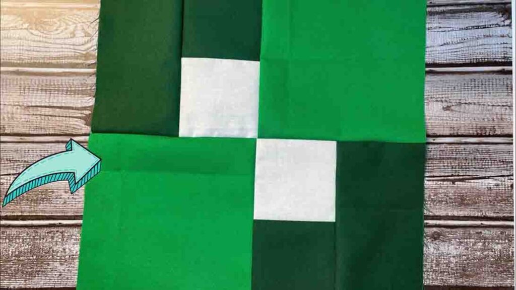 Finished Four-Patch Variation Quilt Block, a completed DIY project