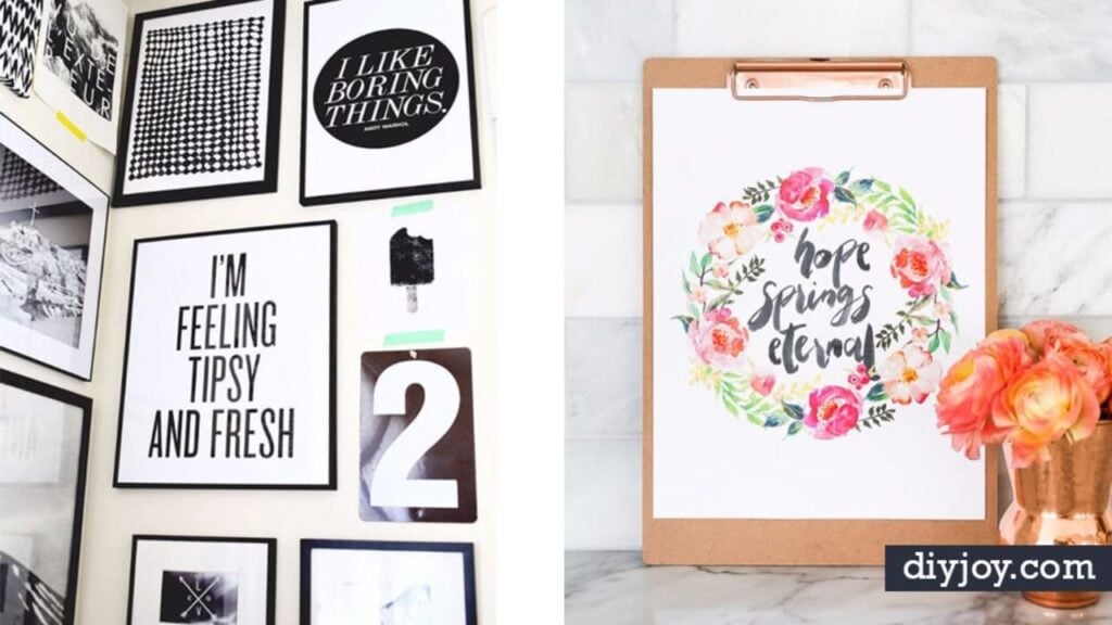 Finished 35 Best Free Printables for Your Walls, a completed DIY project