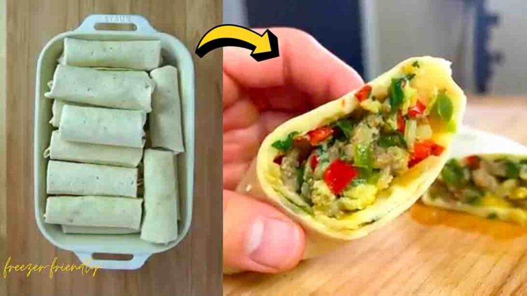 Freezer-Friendly Breakfast Burritos, homemade and freshly served