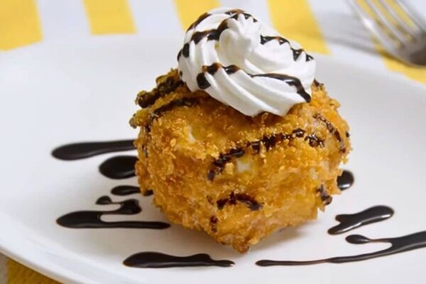 Fried Ice Cream, homemade and freshly served