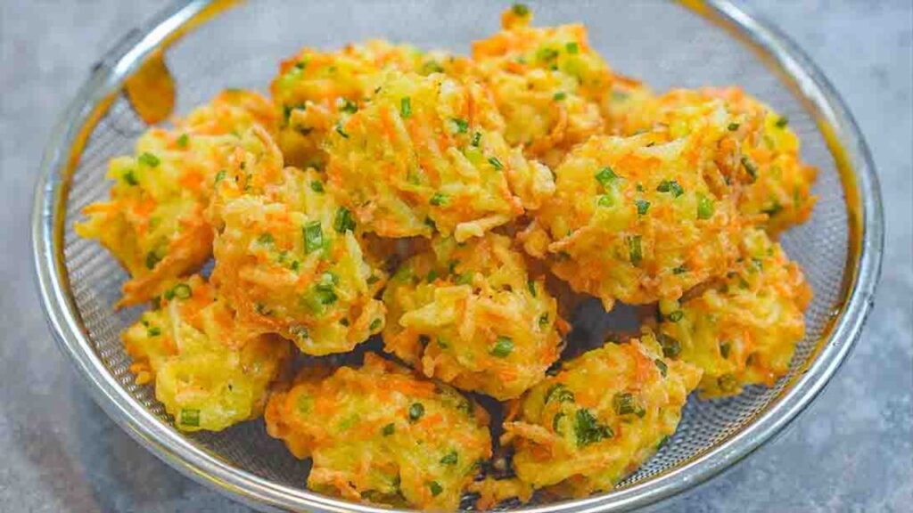 Fried Potato Balls, homemade and freshly served