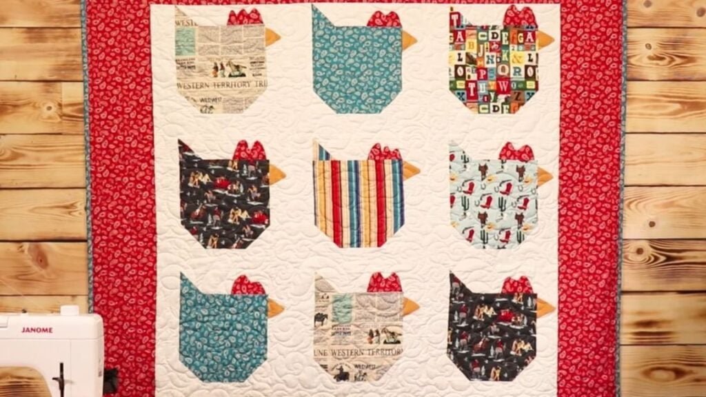 Funky Chicken Quilt Pattern, homemade and freshly served