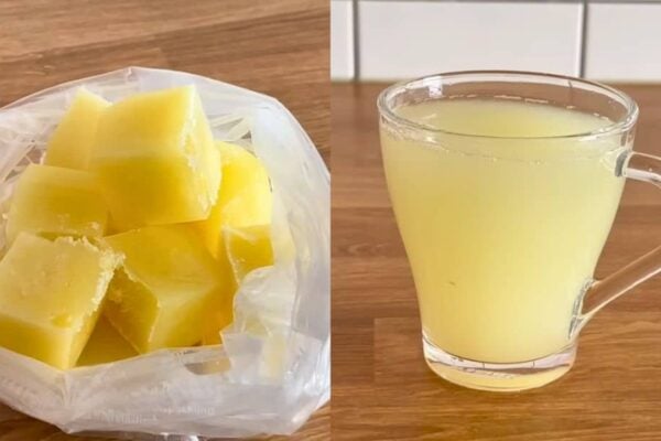 Ginger Lemon Ice Cubes (For Hot or Cold Drinks), homemade and freshly served