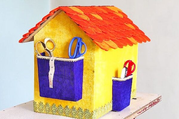 Finished DIY Sewing Machine House, a completed DIY project