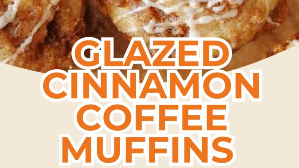 Glazed Cinnamon Coffee Muffins, homemade and freshly served