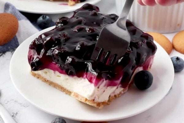 Grandma's Blueberry Chill Bars, homemade and freshly served