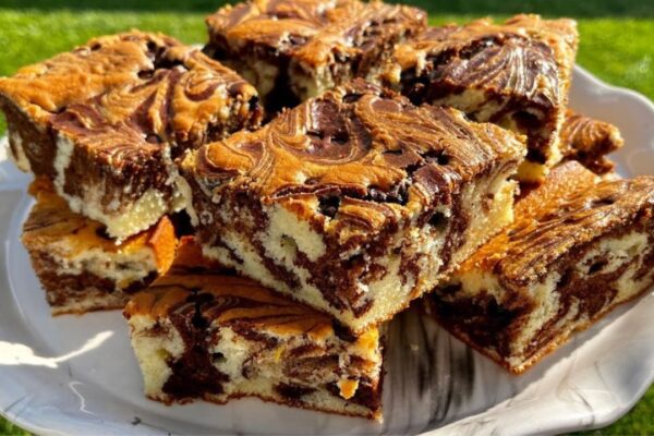Grandma’s Marble Cake, homemade and freshly served