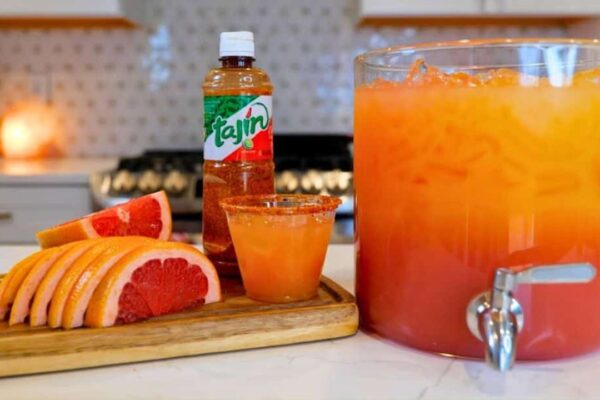 Grapefruit and Cranberry Drink, homemade and freshly served