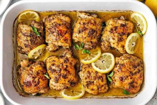Greek Lemon Chicken, homemade and freshly served