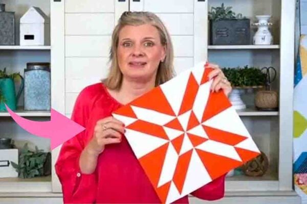 Finished Gretchen Quilt Block, a completed DIY project