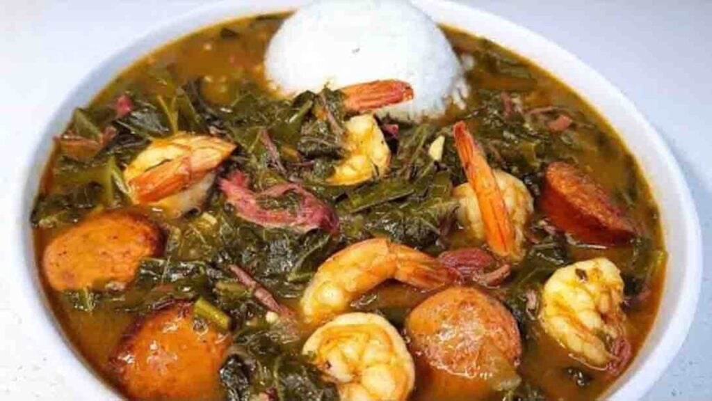 Easy Gumbo Collard Greens, homemade and freshly served