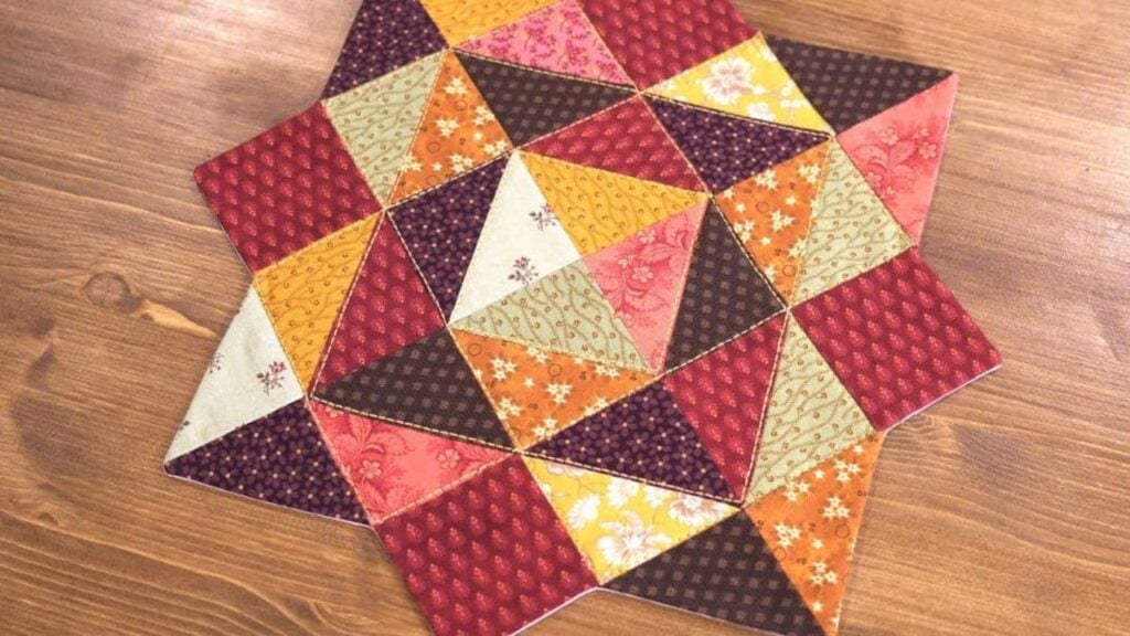 Finished Half Square Table Topper, a completed DIY project
