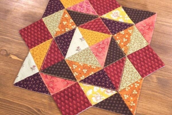 Finished Half Square Table Topper, a completed DIY project