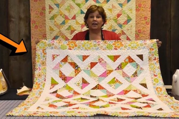 Finished Half Square Triangle Quilt Using Charm Packs, a completed DIY project