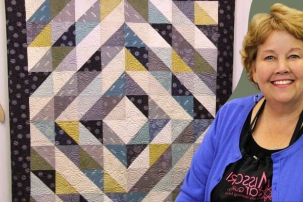 Finished Half Square Triangles Around the World Quilt With Jenny, a completed DIY project